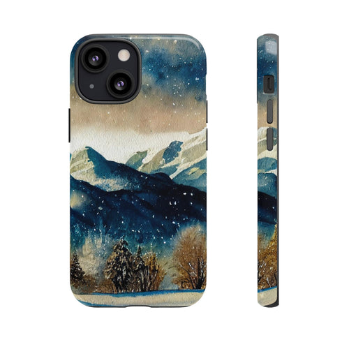 Snowy Colorado Rocky Mountains - Impact Resistant Phone Case iPhone 13 Mini Glossy